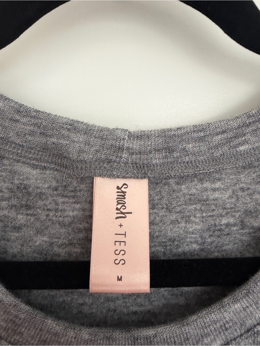 Smash + Tess Grey Knit Crewneck Tunic Sweater Dress - Picture 4 of 5